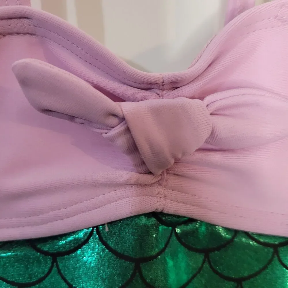 oshkosh baby girl mermaid‎ swimsuit pink and green size 12 months
